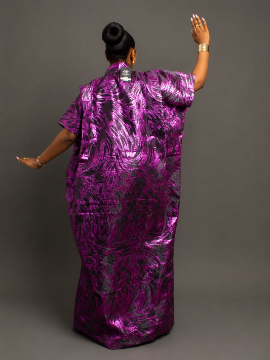 ZAHRA Metallic Boubou – Lila