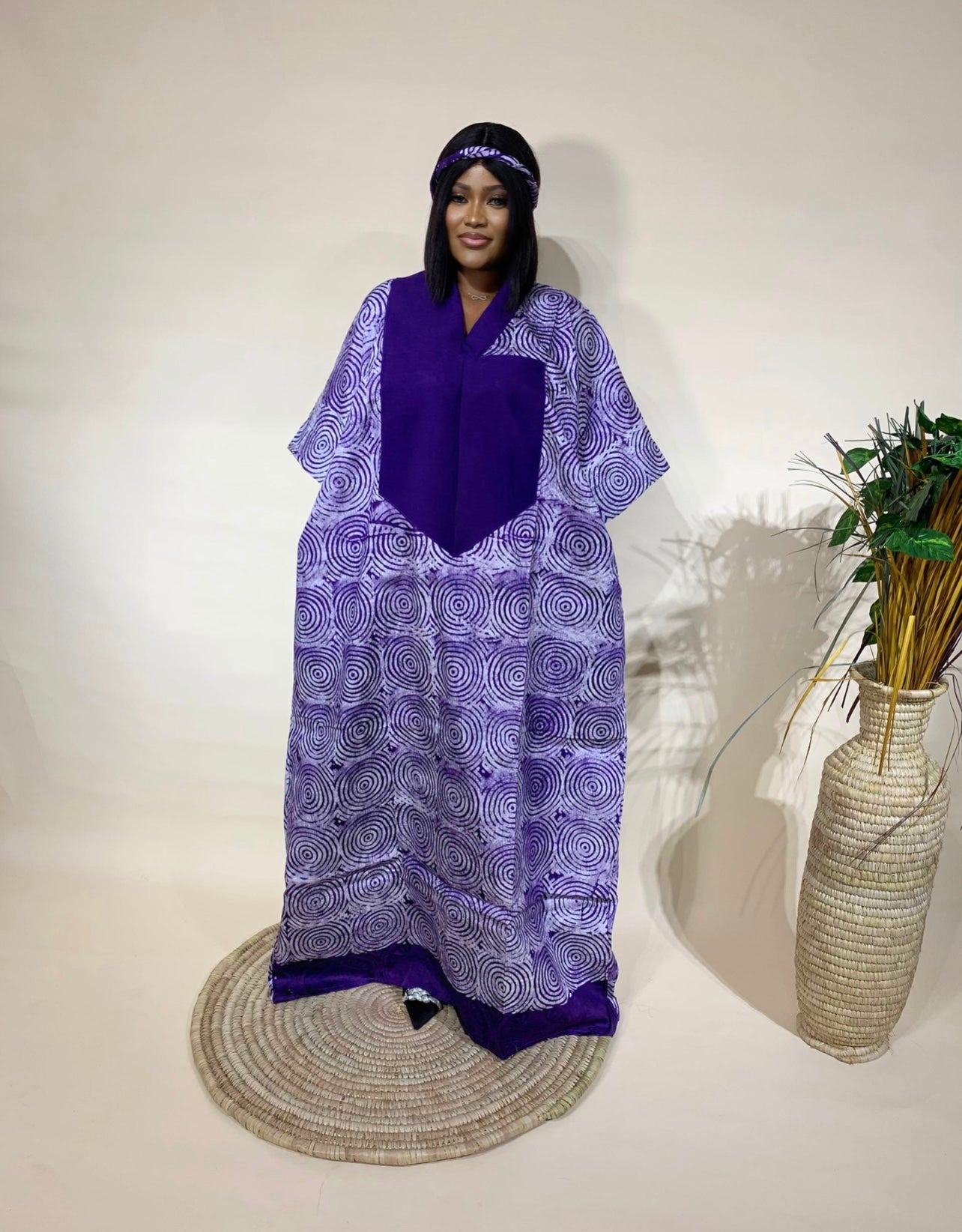 Adesuwa – Adire & Asooke Bubu Dress