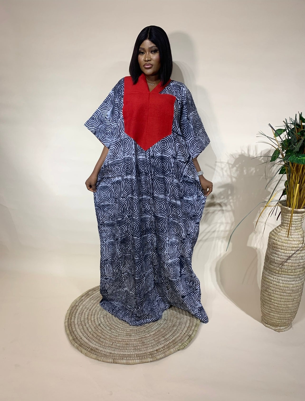 Adesuwa – Adire & Asooke Bubu Dress