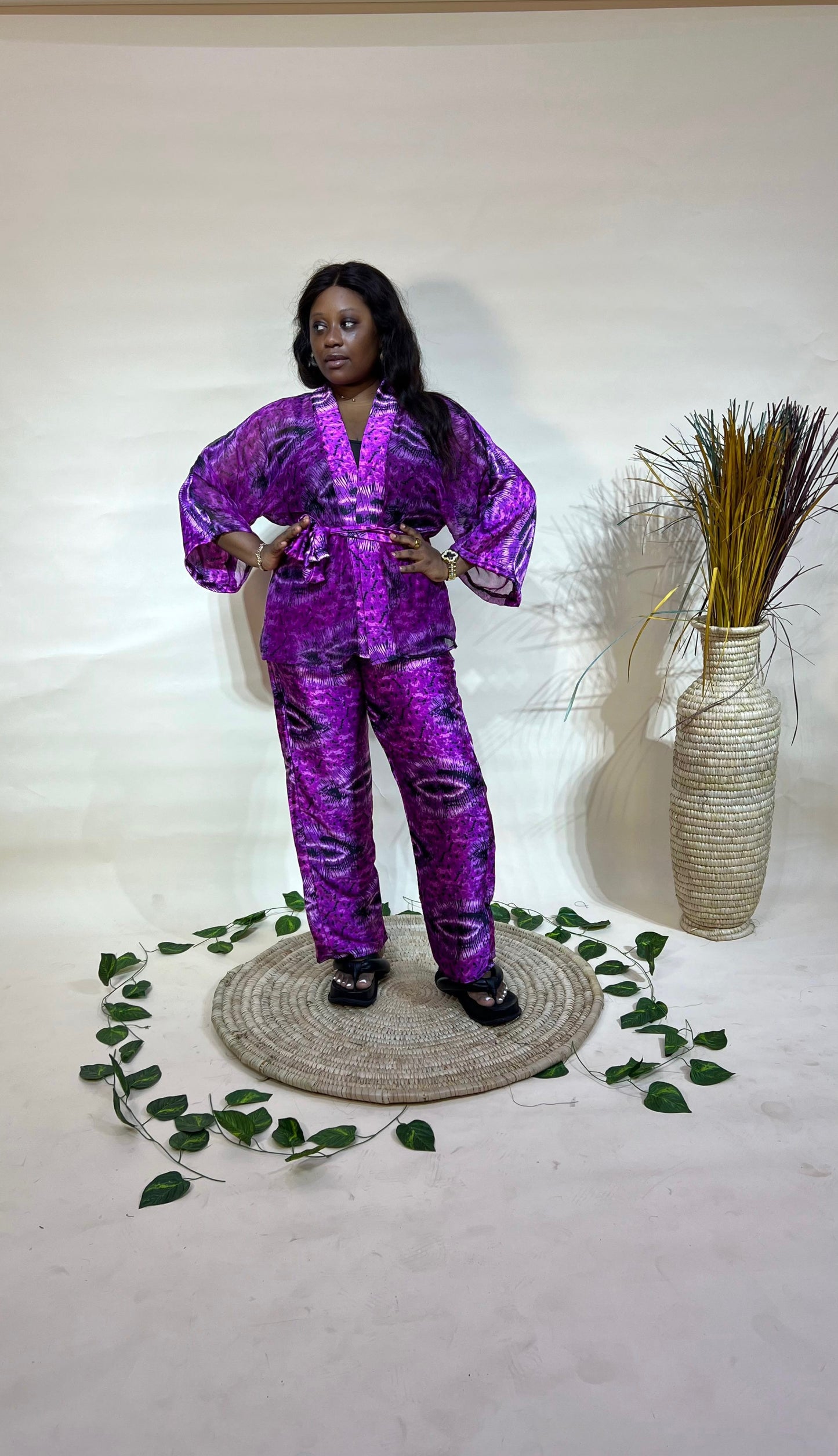 Nia – Silk & Chiffon 2-Piece Set