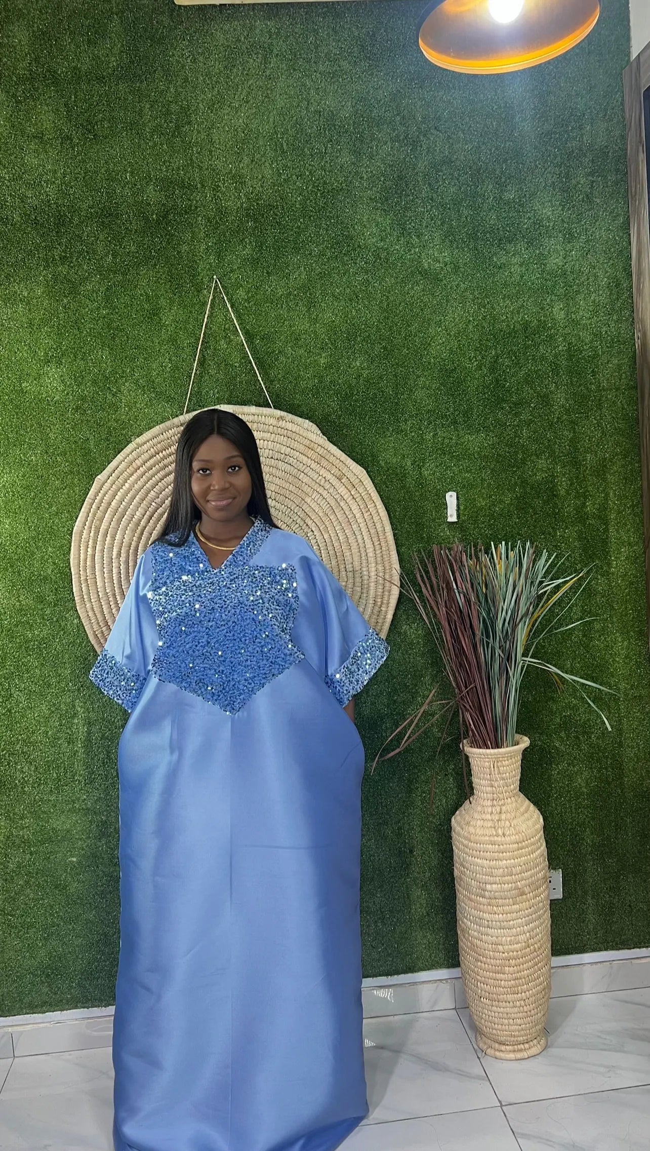 Rich Aunty Luxe – Sequin Mikado Bubu Dress – Glamorous African Gown