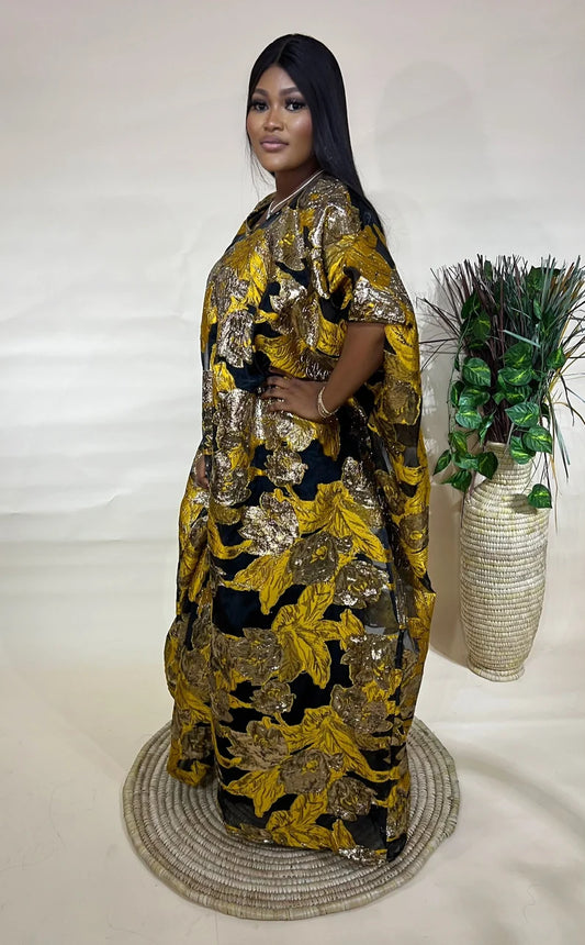 Rich Aunty – Organza Brocade Boubou Dress – Luxury African Kaftan