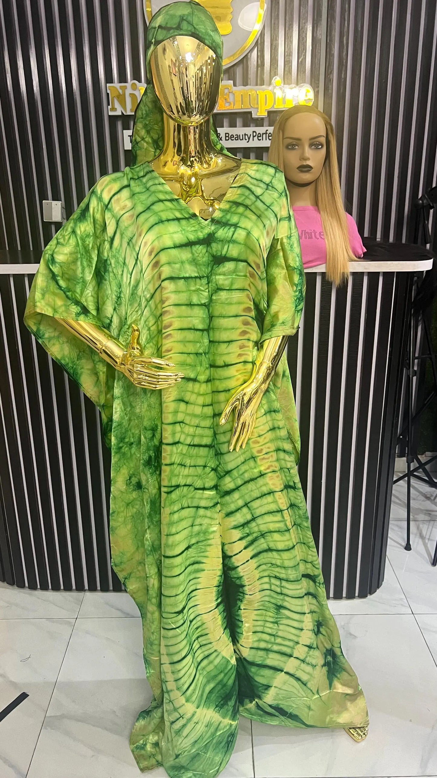 Teni – Adire Bubu Dress (One Size, UK 8–22)