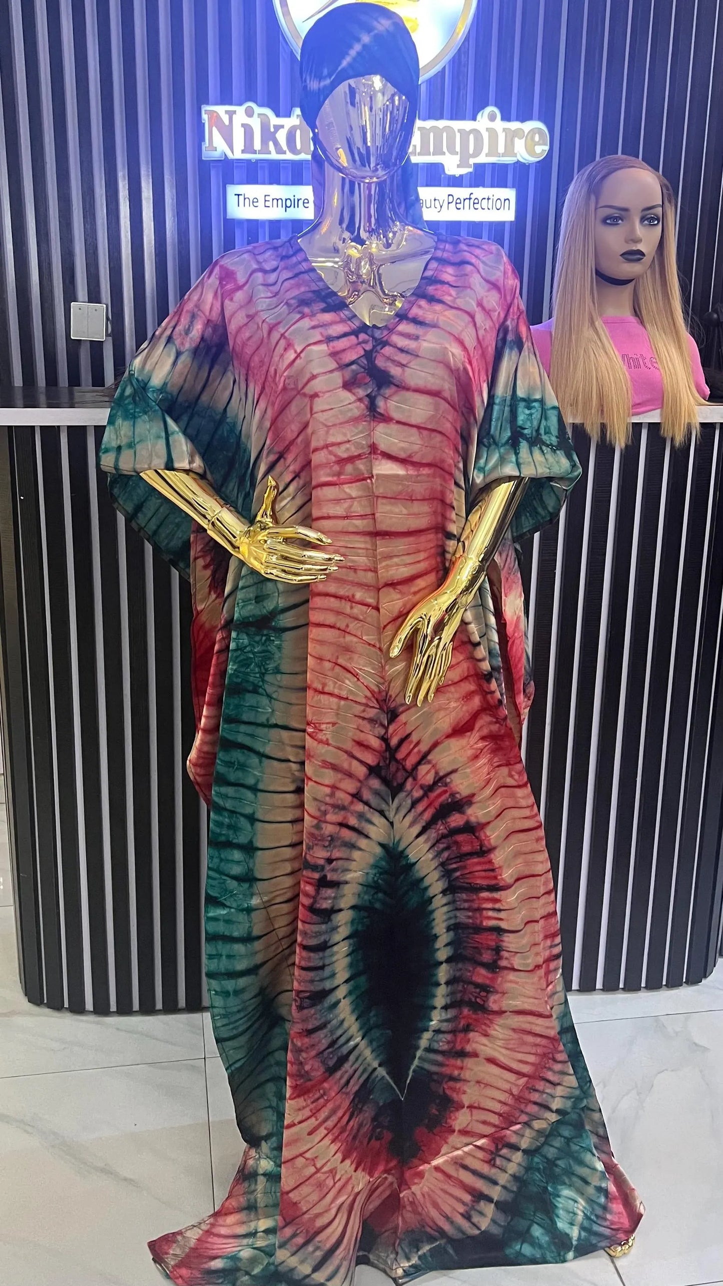 Teni – Adire Bubu Dress (One Size, UK 8–22)