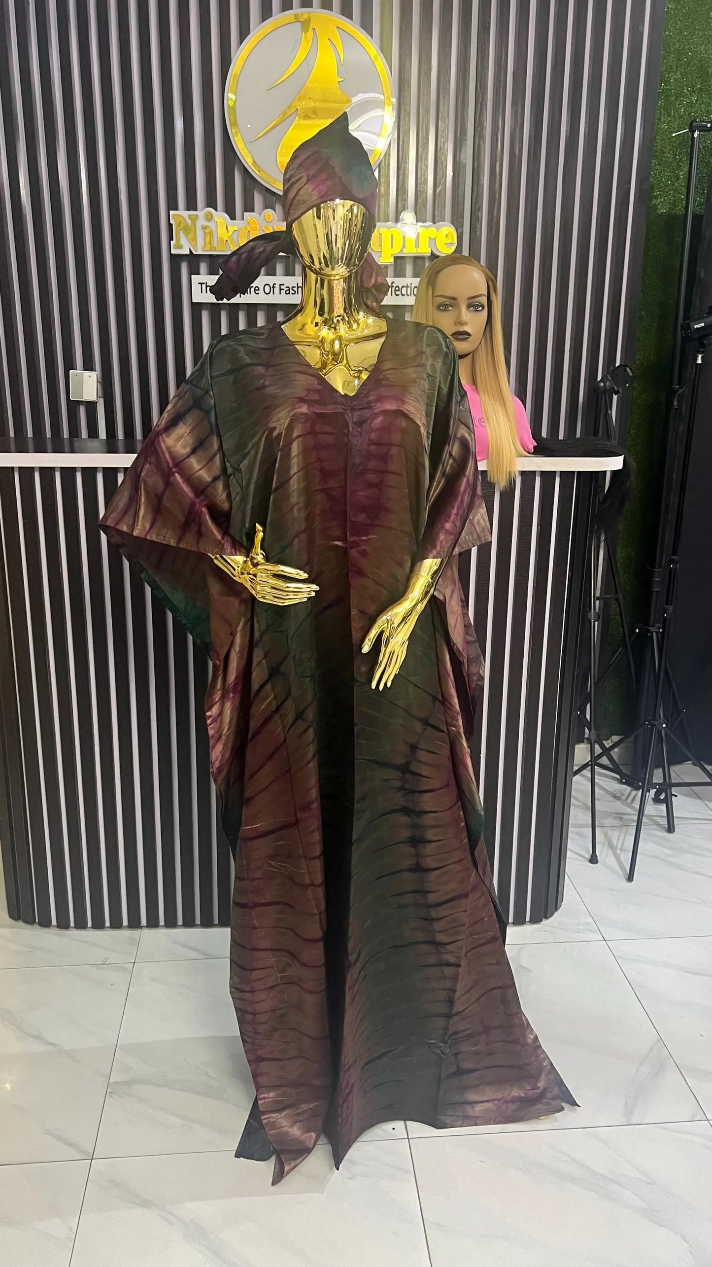 Teni – Adire Bubu Dress (One Size, UK 8–22)