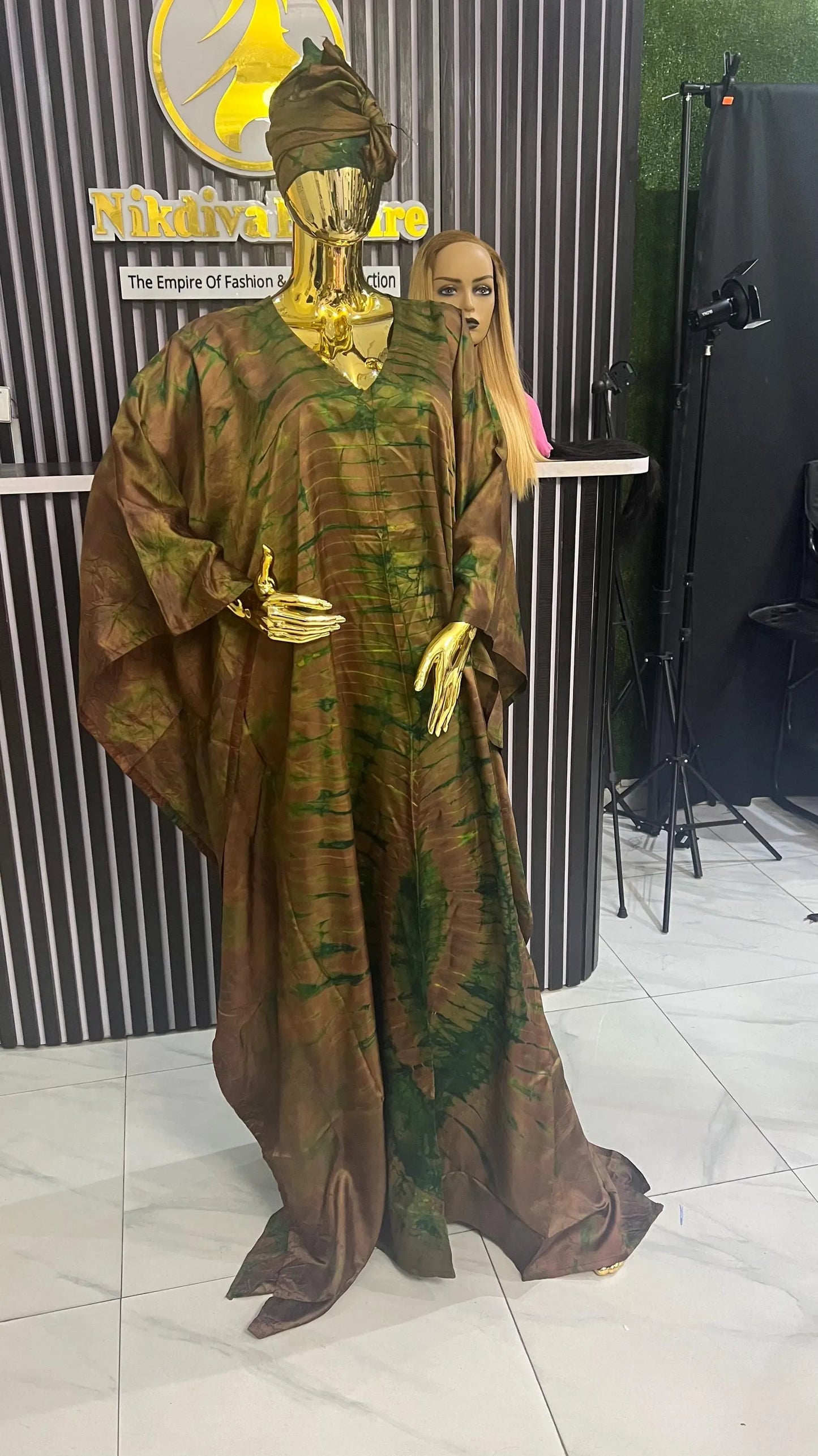 Teni – Adire Bubu Dress (One Size, UK 8–22)
