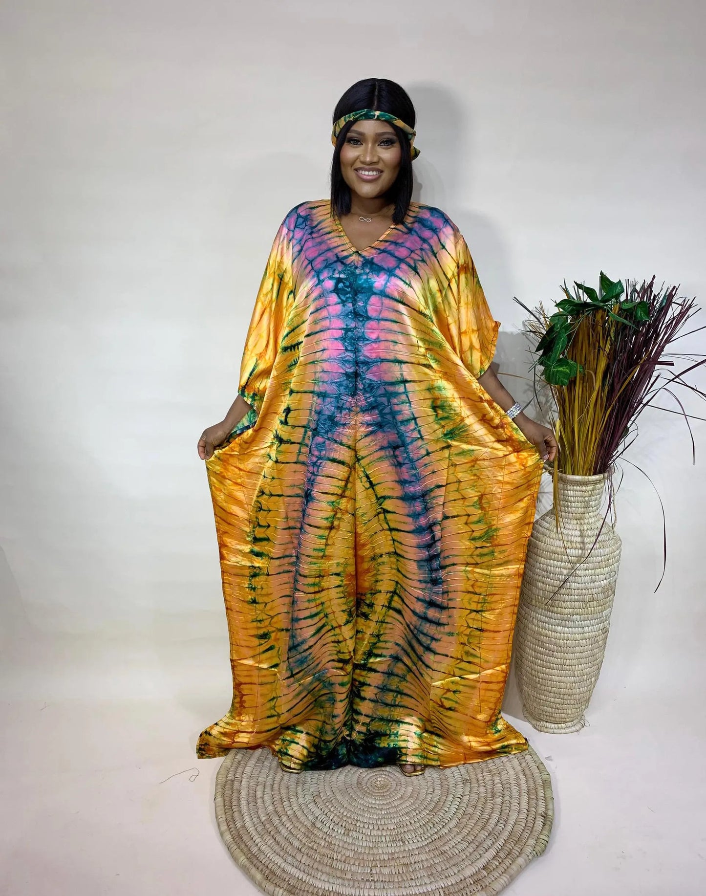 Teni – Adire Bubu Dress (One Size, UK 8–22)