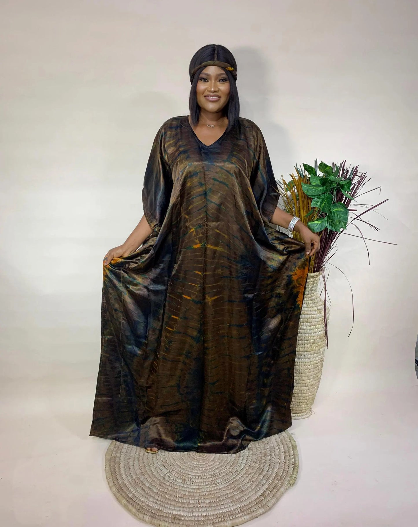 Teni – Adire Bubu Dress (One Size, UK 8–22)