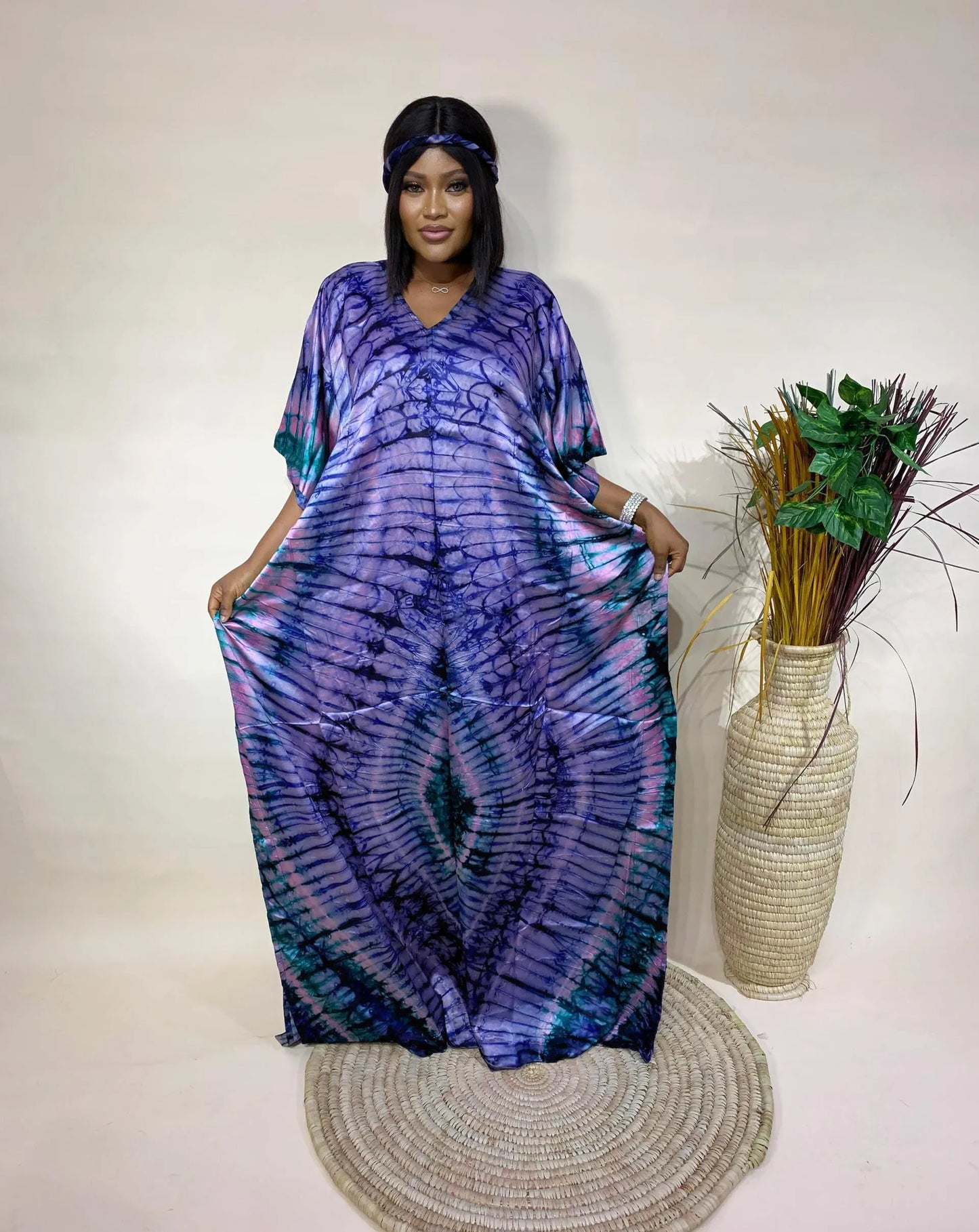 Teni – Adire Bubu Dress (One Size, UK 8–22)
