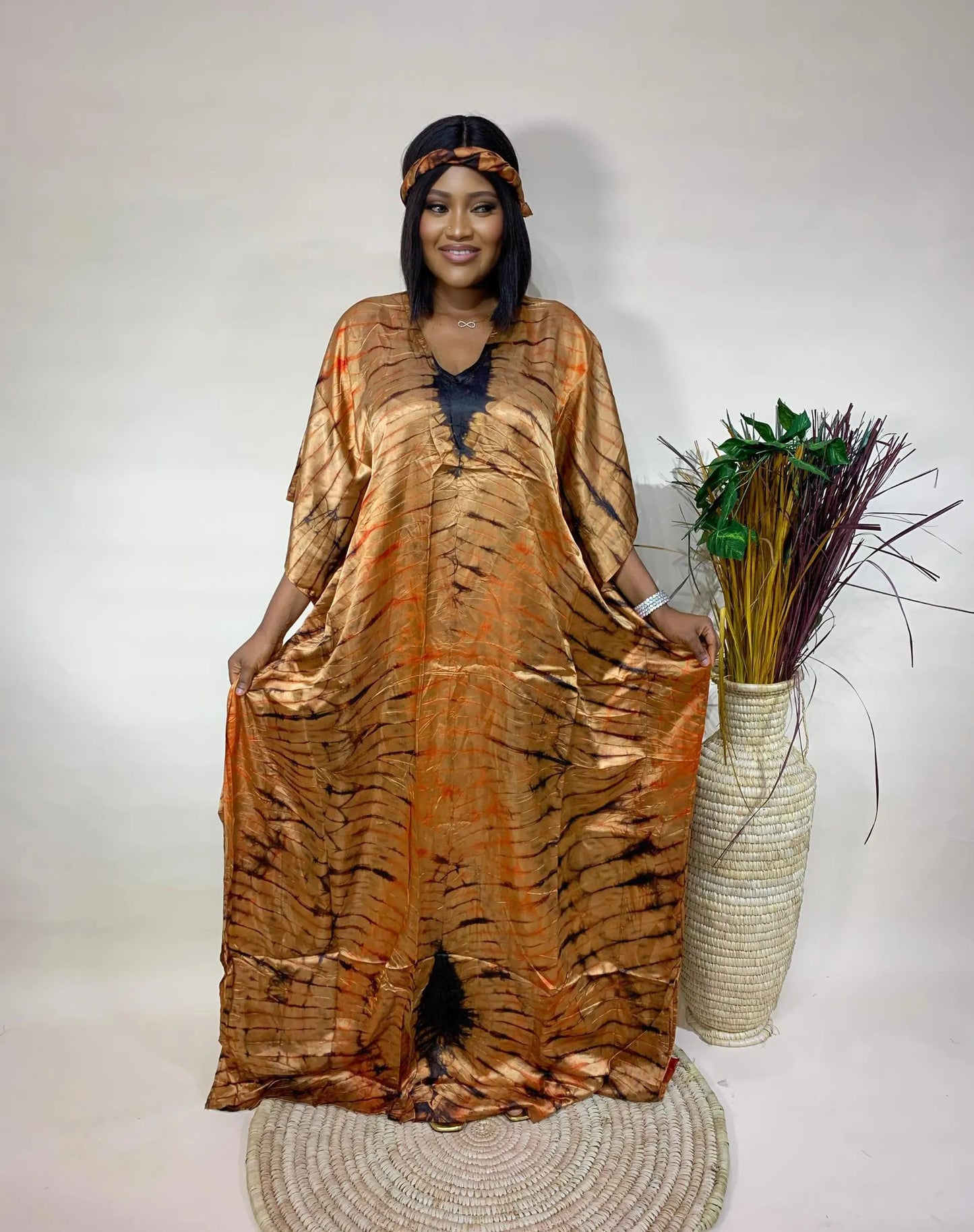 Teni – Adire Bubu Dress (One Size, UK 8–22)