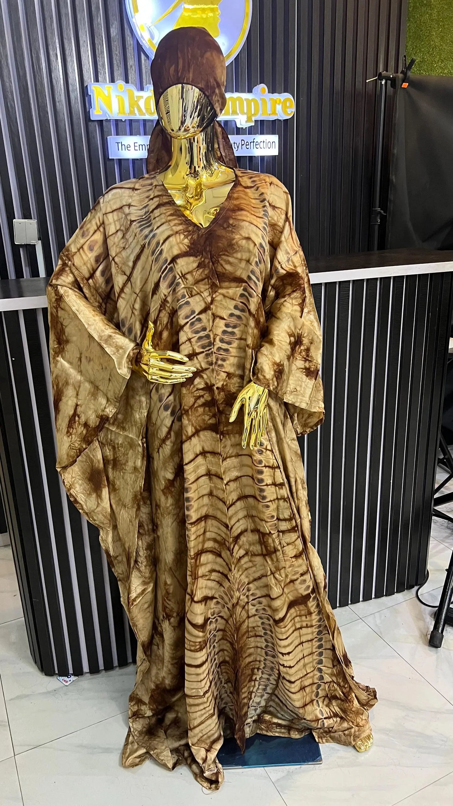 Teni – Adire Bubu Dress (One Size, UK 8–22)