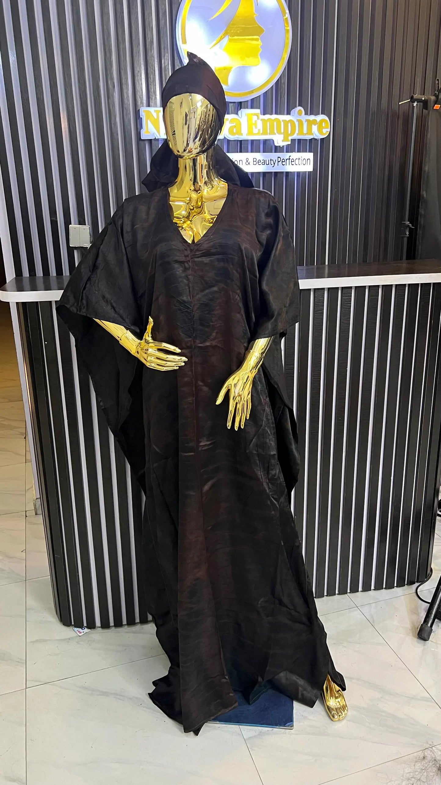 Teni – Adire Bubu Dress (One Size, UK 8–22)