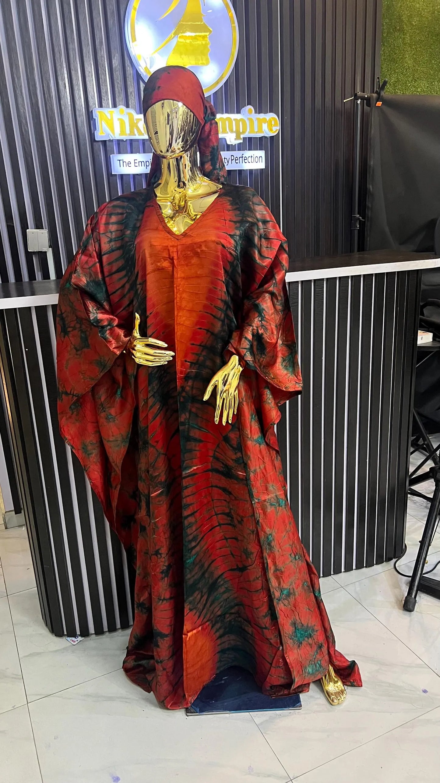 Teni – Adire Bubu Dress (One Size, UK 8–22)