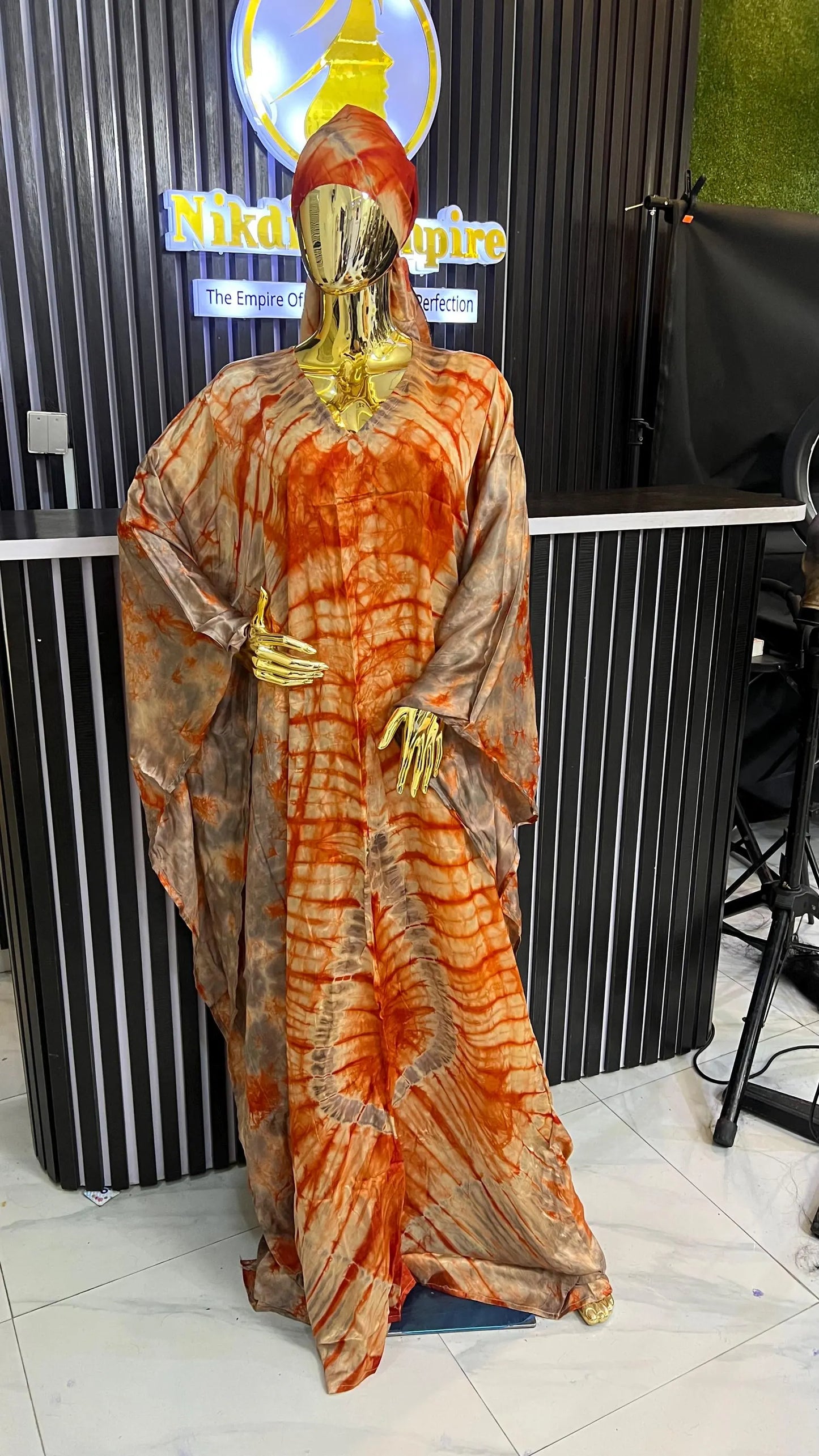 Teni – Adire Bubu Dress (One Size, UK 8–22)