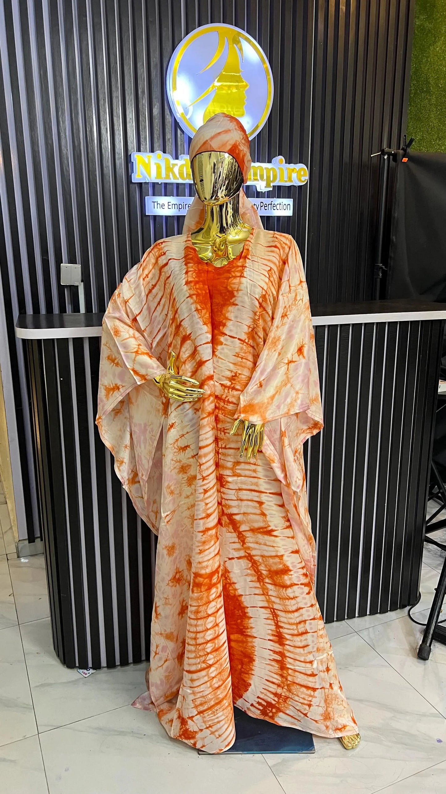 Teni – Adire Bubu Dress (One Size, UK 8–22)