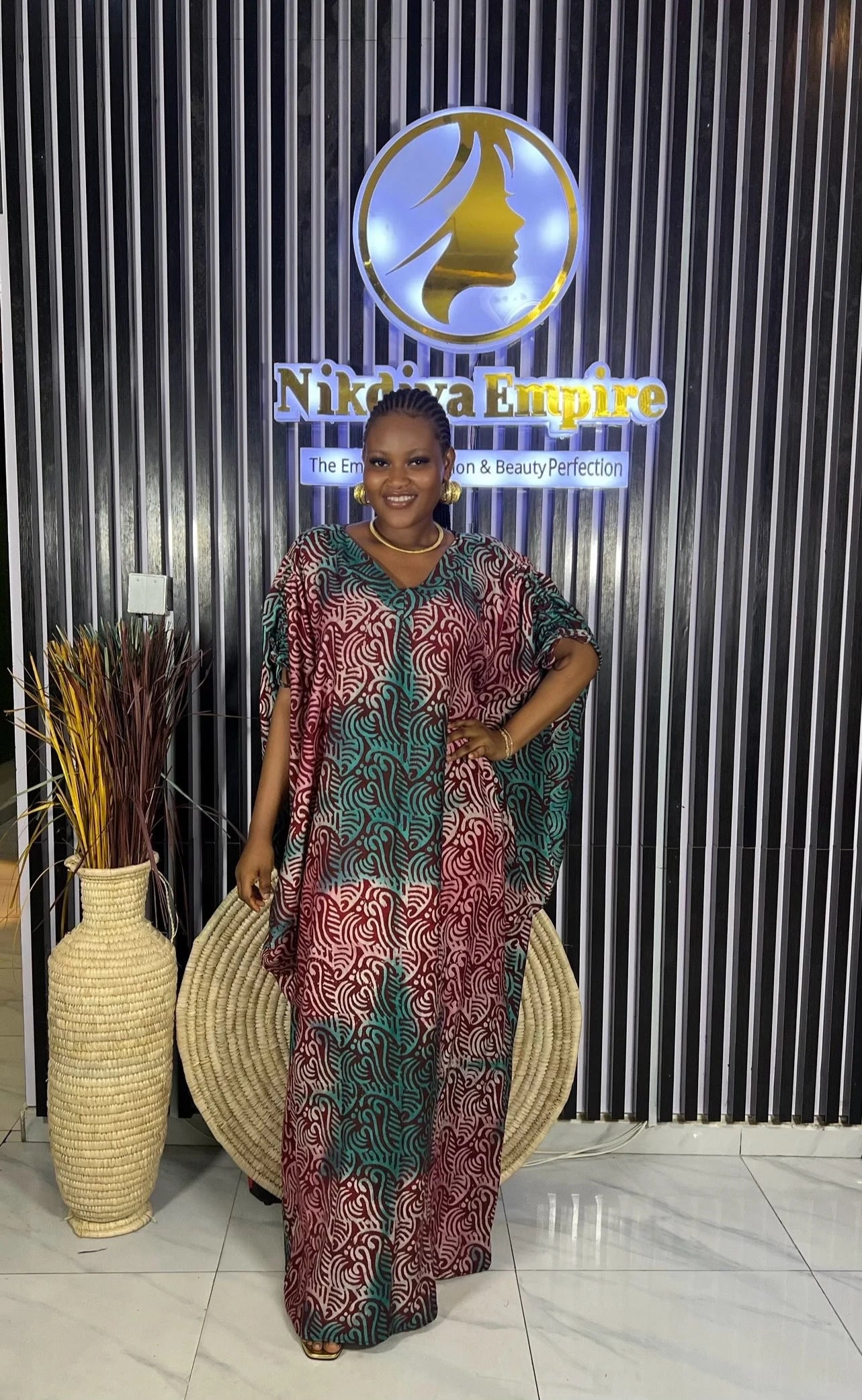 Tanimola – Adire Crepe Bubu Dress