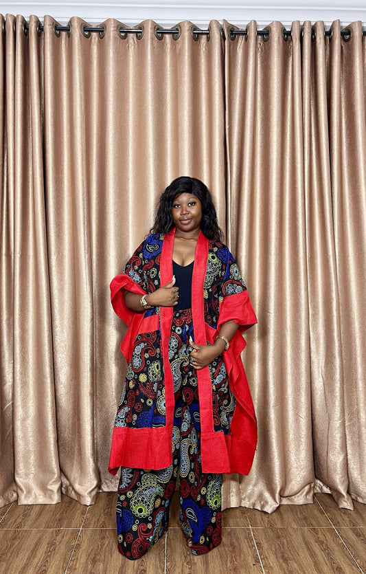 Wuraola – Ankara & Aso Oke 2-Piece Set | Elegant African Outfit for Women