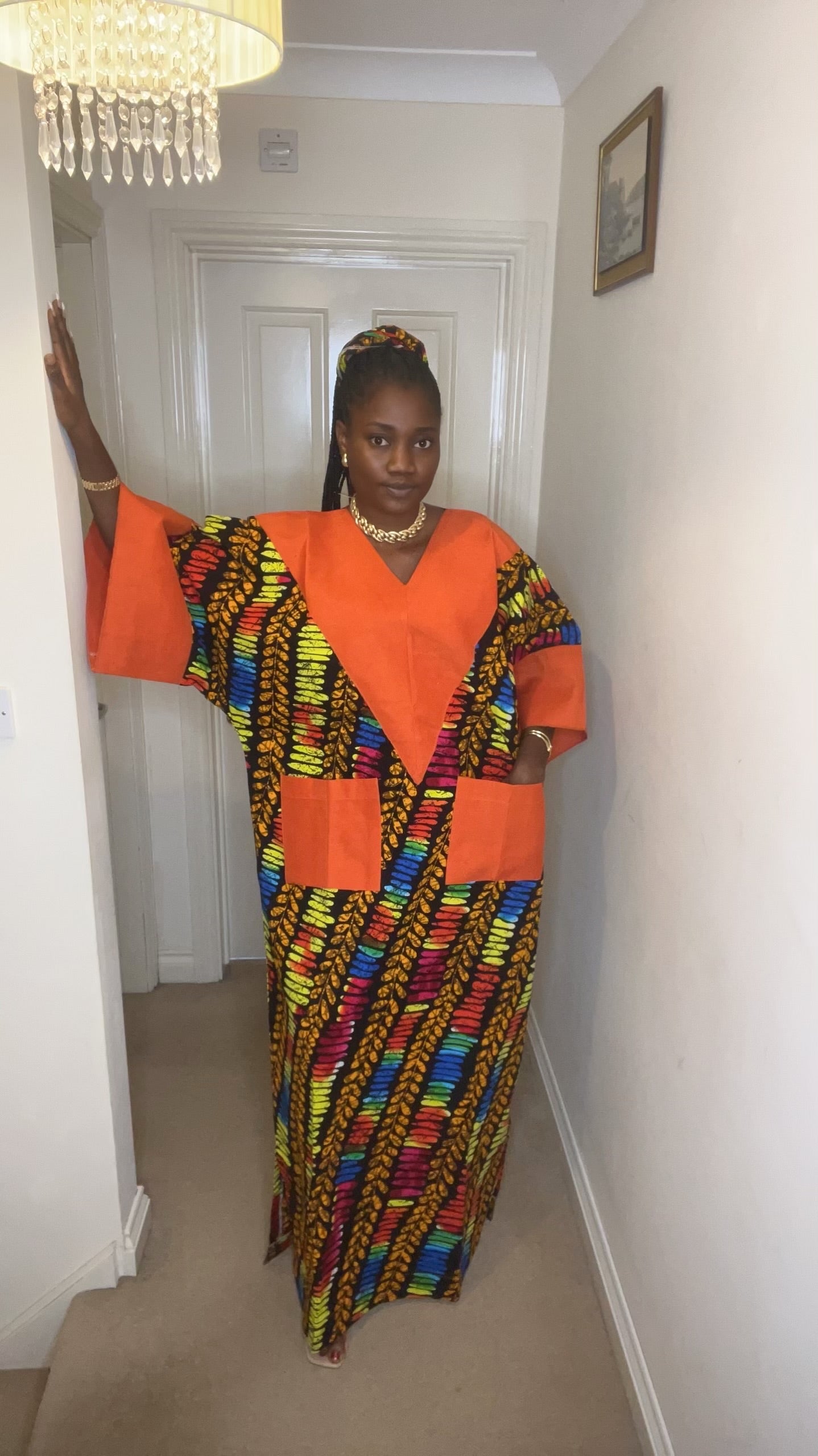 Adunni – Ankara & Aso Oke Bubu Dress