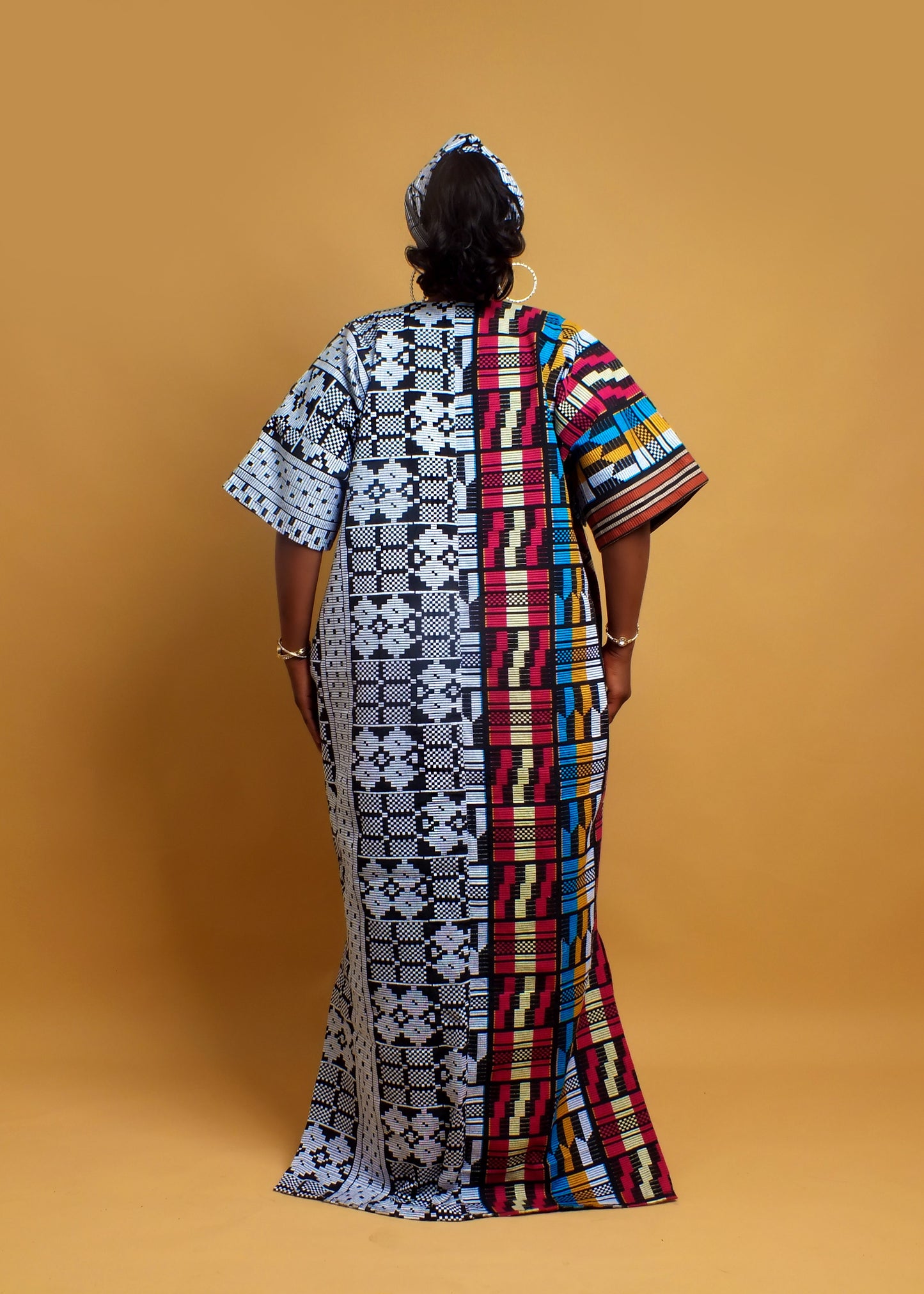 IRETI Akwete Bubu Dress with Matching Headscarf