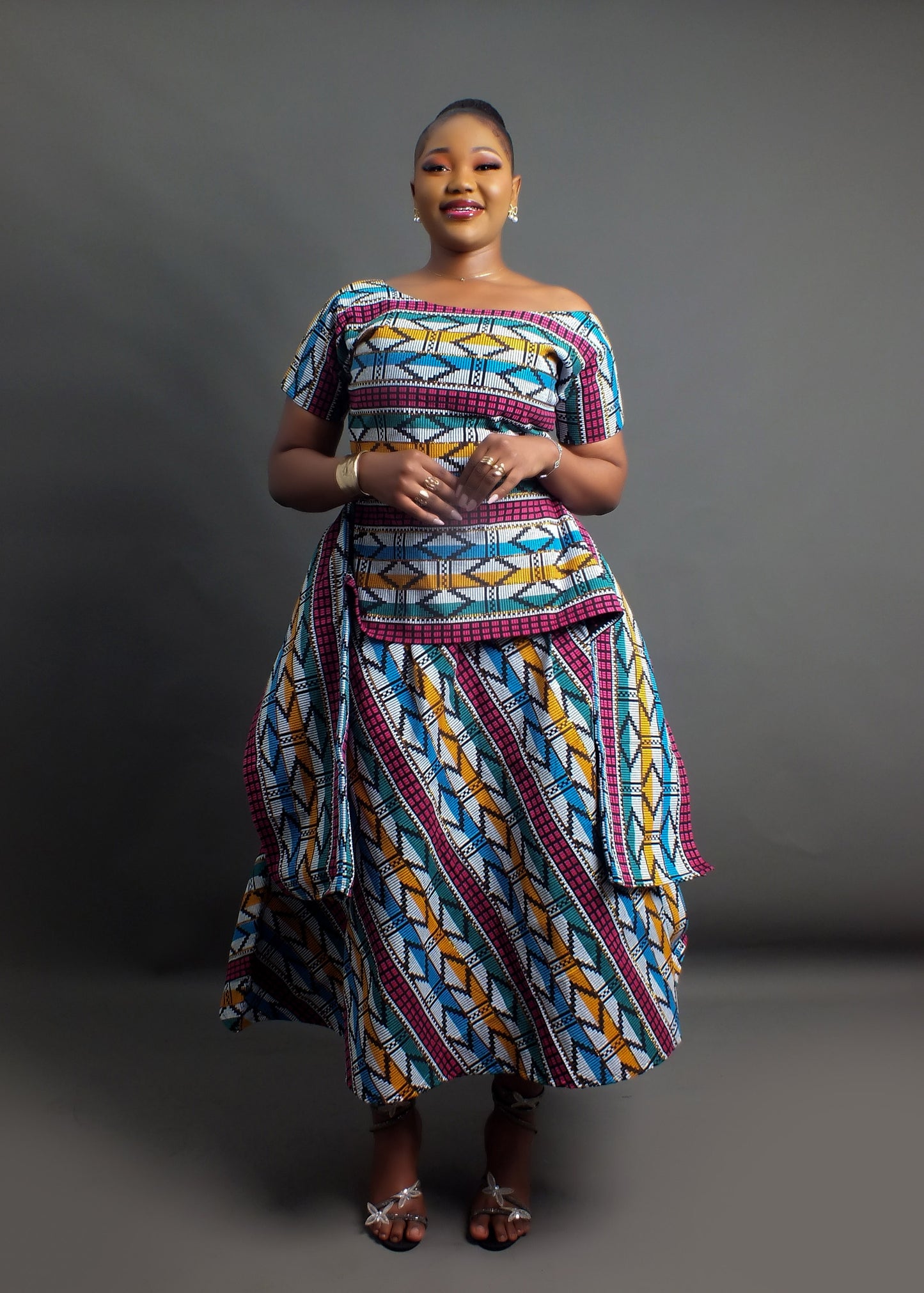 DARA Luxury Akwete 2-Piece Skirt Set
