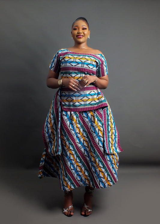 Ensemble jupe 2 pièces DARA Luxury Akwete