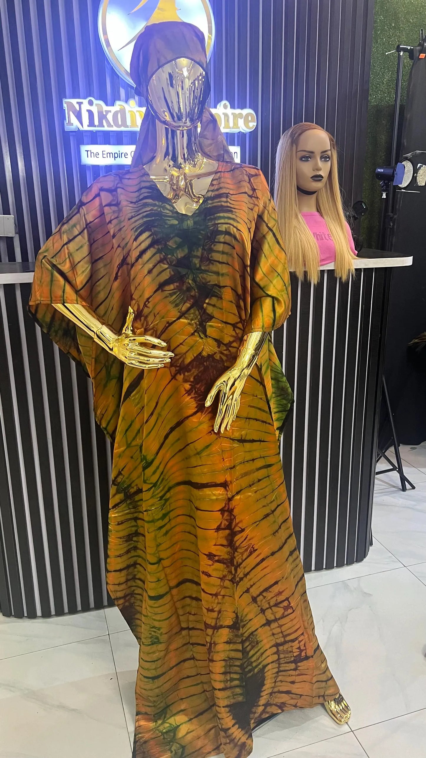 Teni – Adire Bubu Dress (One Size, UK 8–22)
