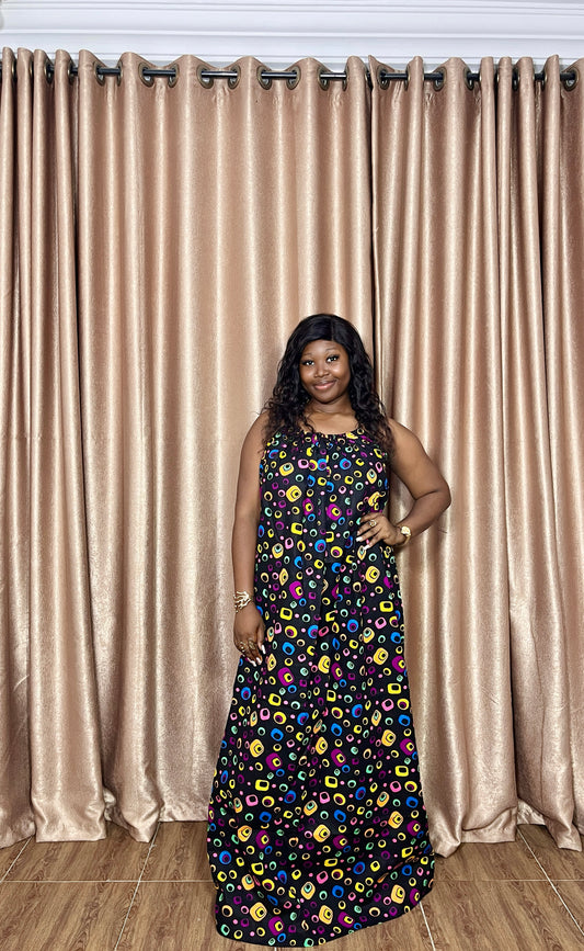 Dunniola – Bold Ankara Maxi Dress
