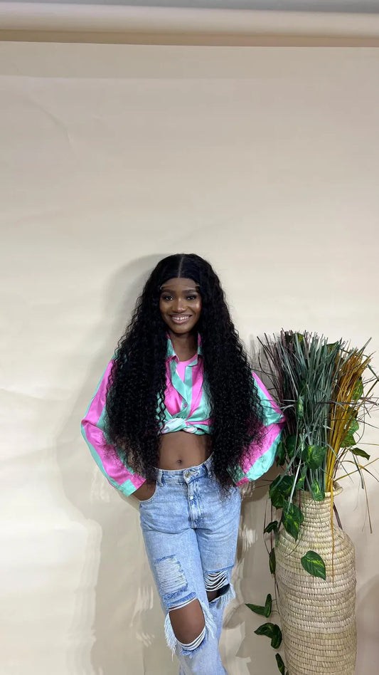 Deep Curly Wig 30” 400g – 100% Human Hair | Long Kinky Curly Lace Wig with 5x5 Closure or Frontal for Black Women