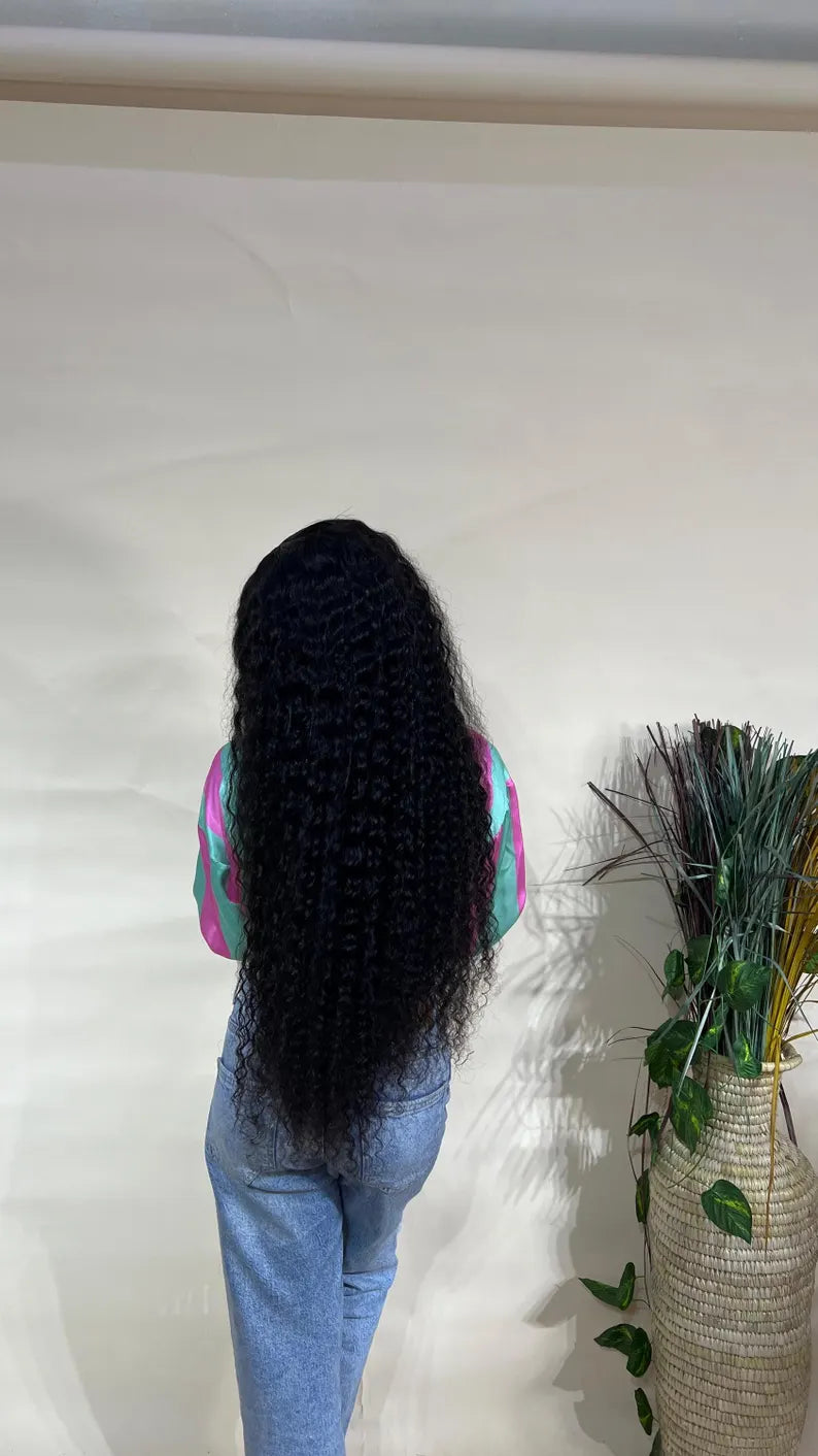Deep Curly Wig 30” 400g – 100% Human Hair | Long Kinky Curly Lace Wig with 5x5 Closure or Frontal for Black Women