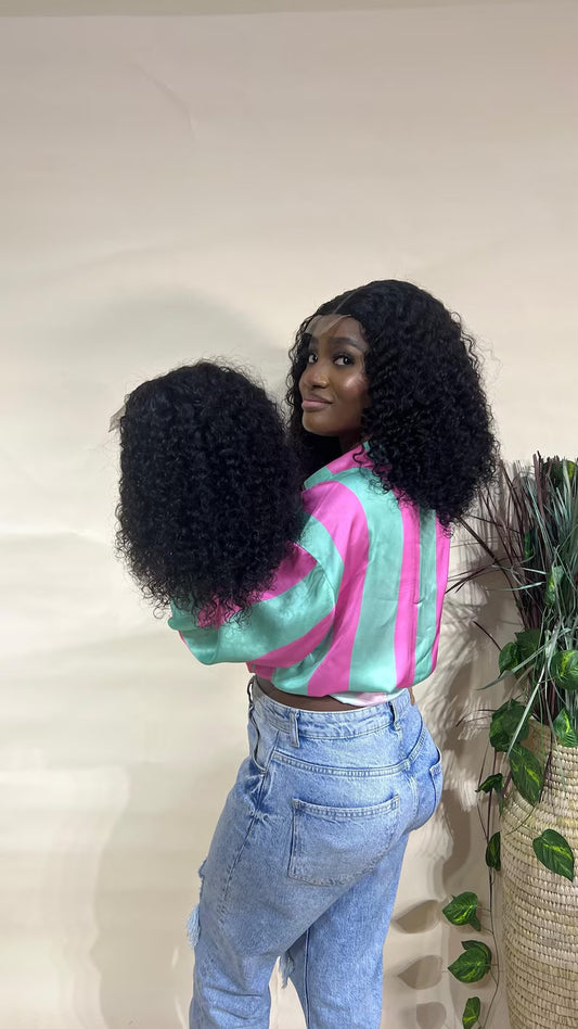 Pixie Curly Wig: 100% Human Hair, 2x6 or 5x5 Closure, Short Style