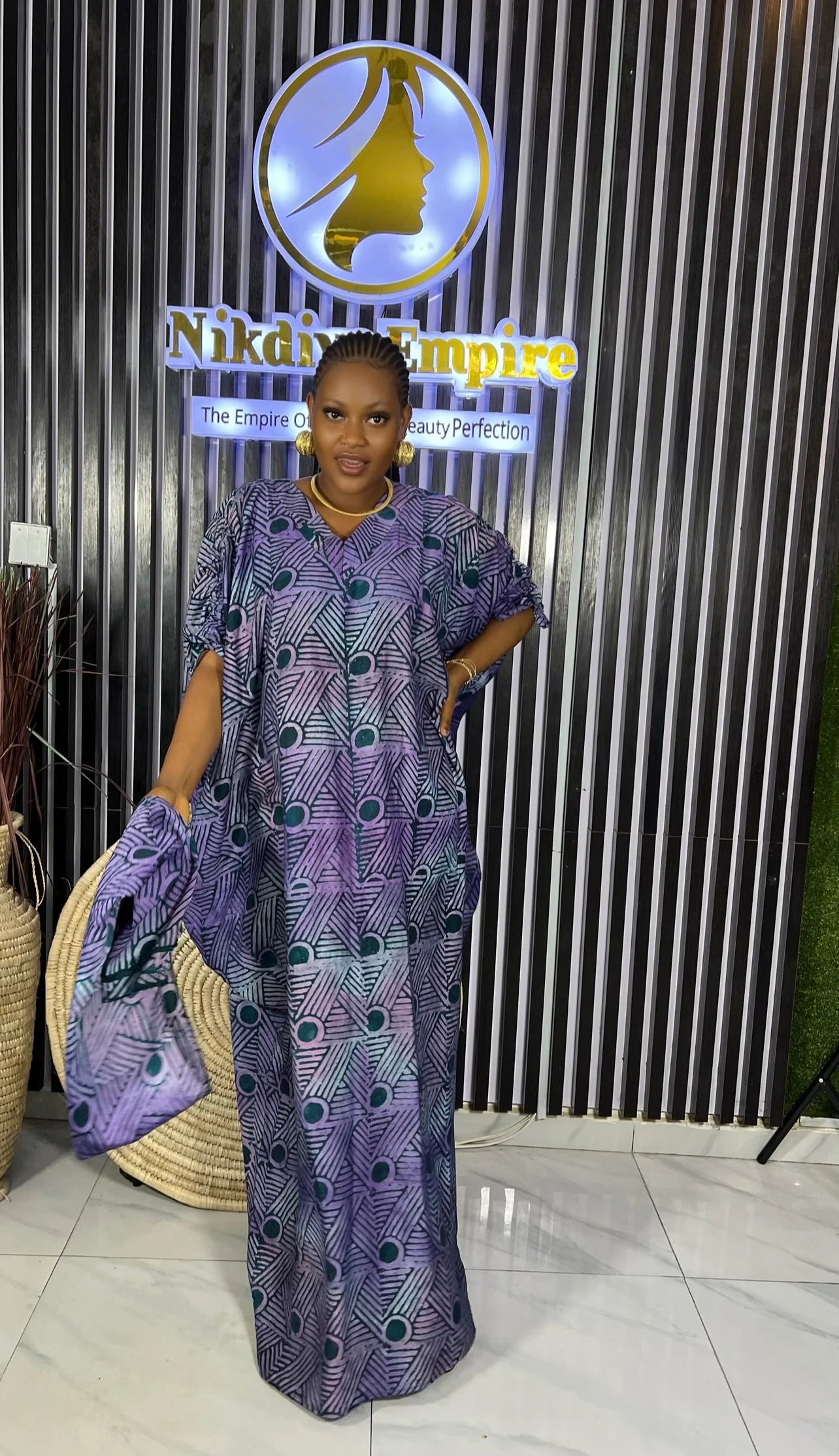 Tanimola – Adire Crepe Bubu Dress