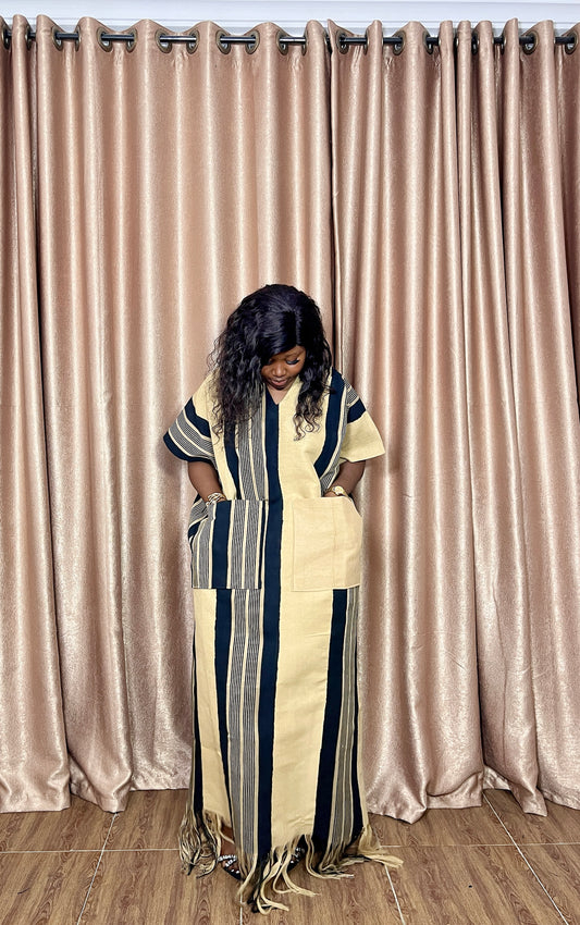 Anike – Aso Oke Bubu Maxi Kaftan – Luxury African Gown