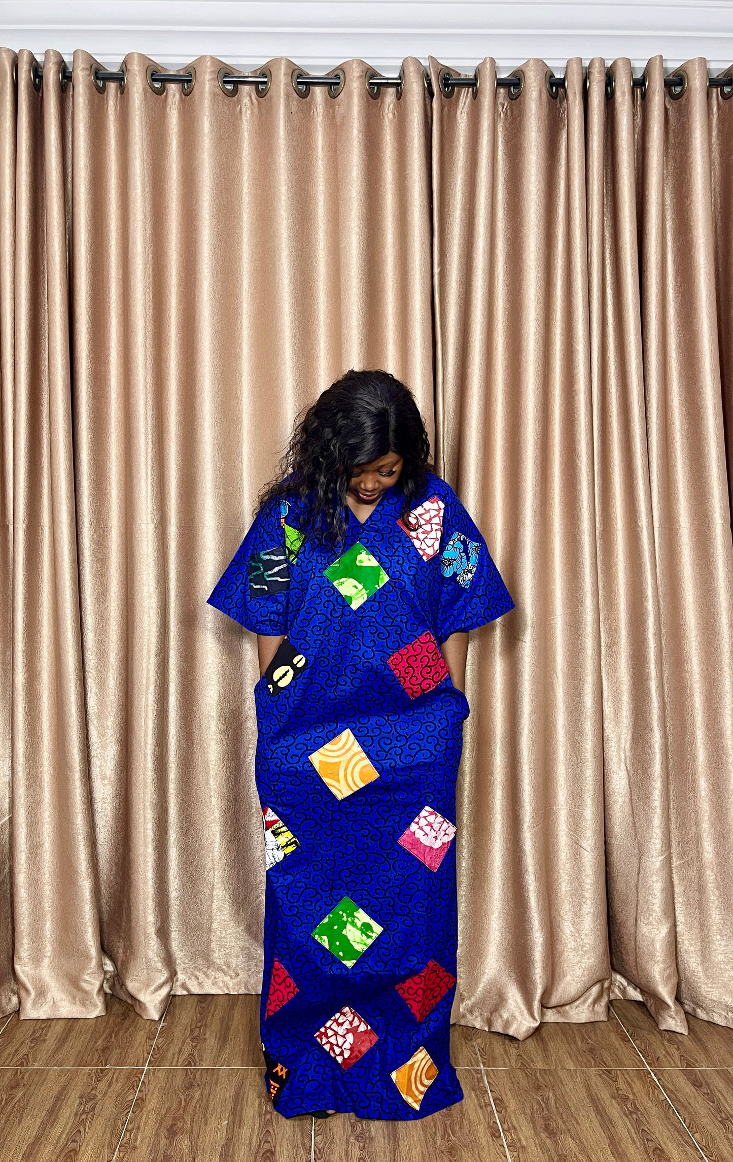 Morayo – Ankara Patchwork Maxi Boubou Dress