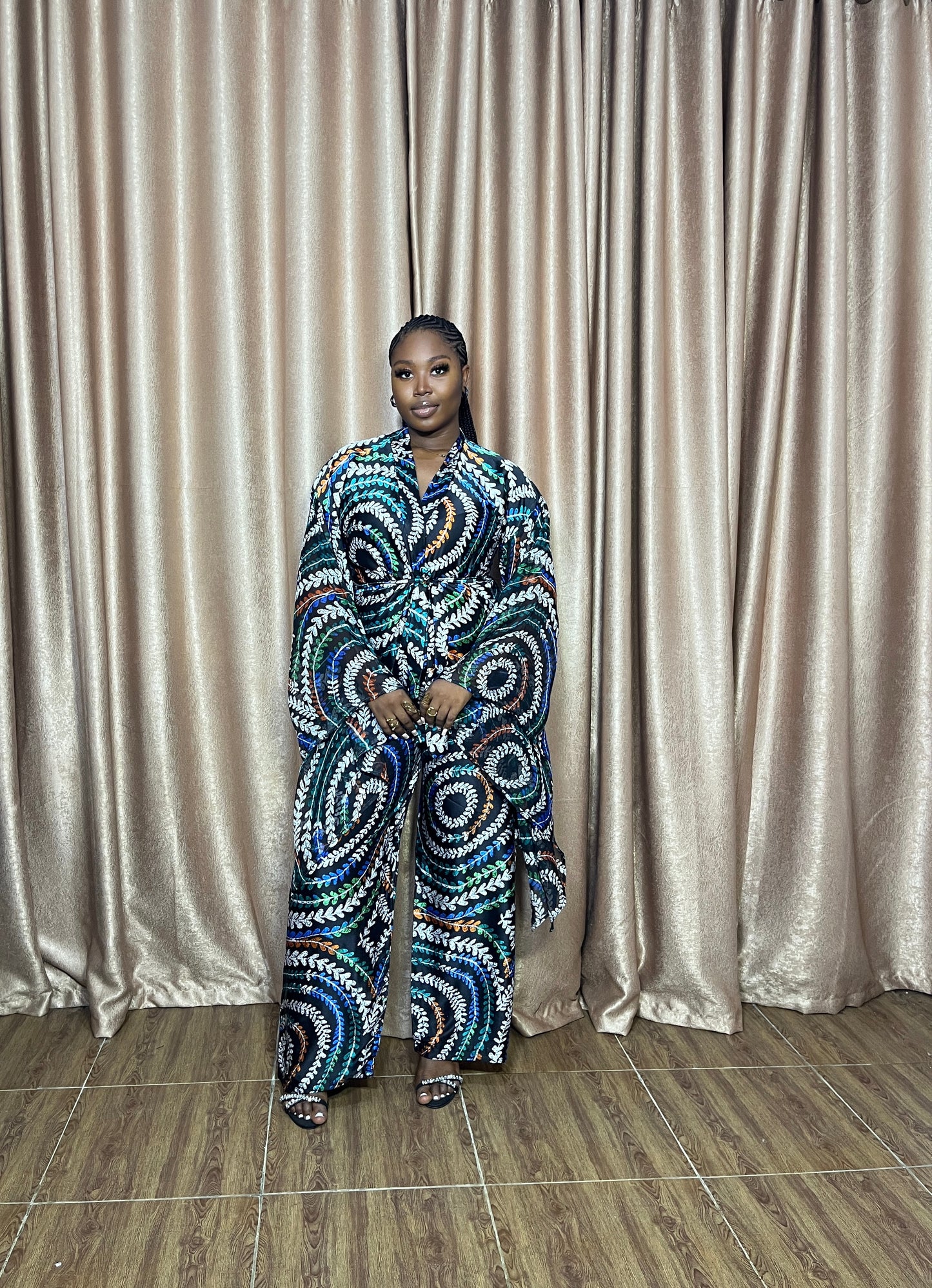 Nikki Silk & Chiffon Two-Piece Set