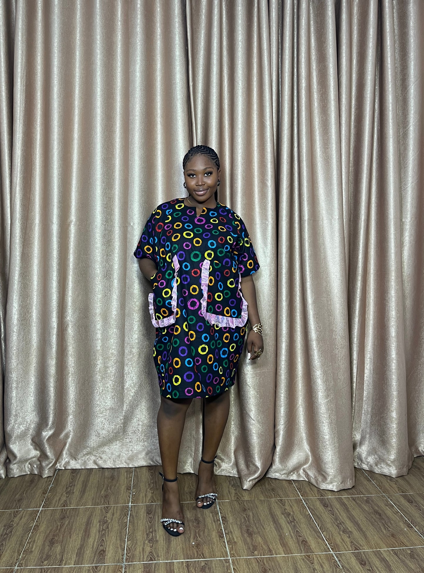 Grace Ankara Organza Kaftan Dress