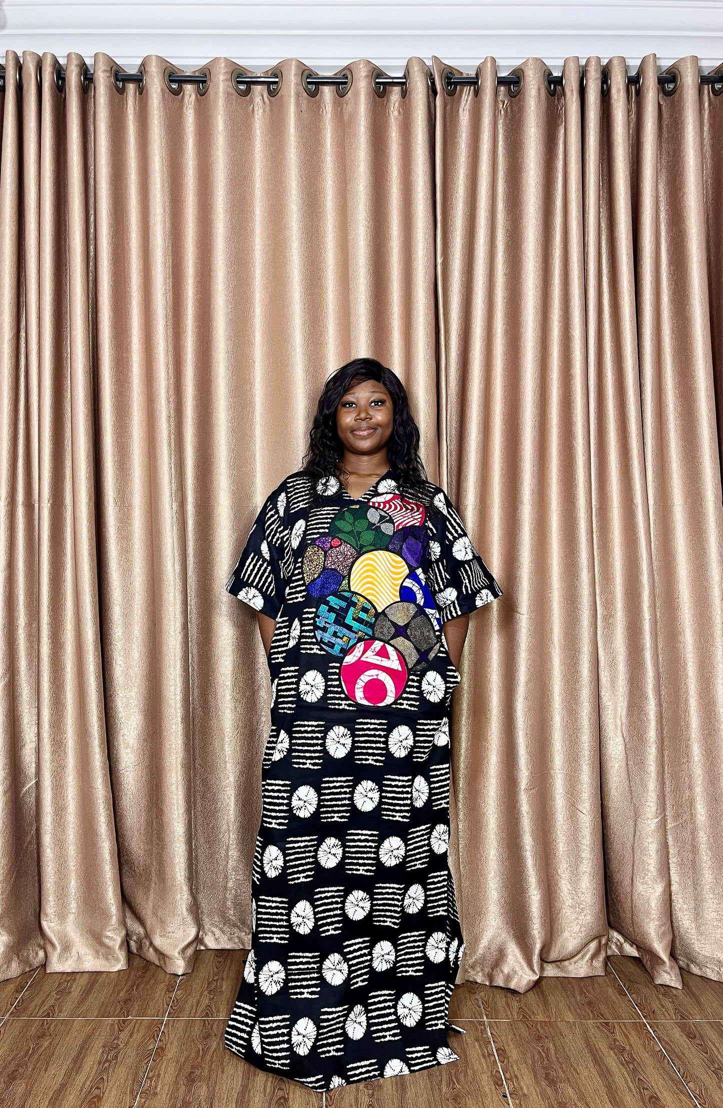 Simi – Ankara Maxi Boubou Dress