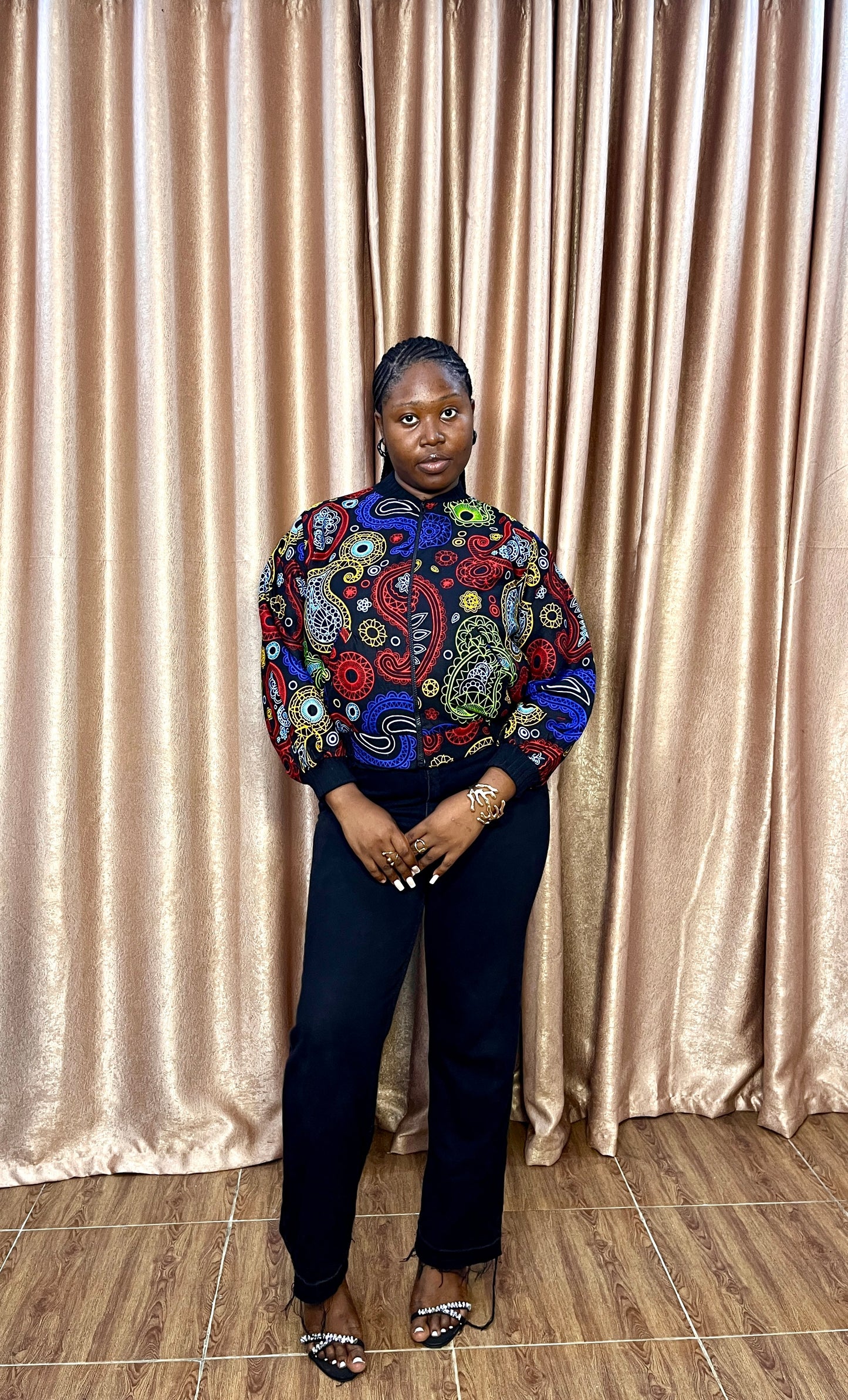 Tolani Ankara Bomber Jacket