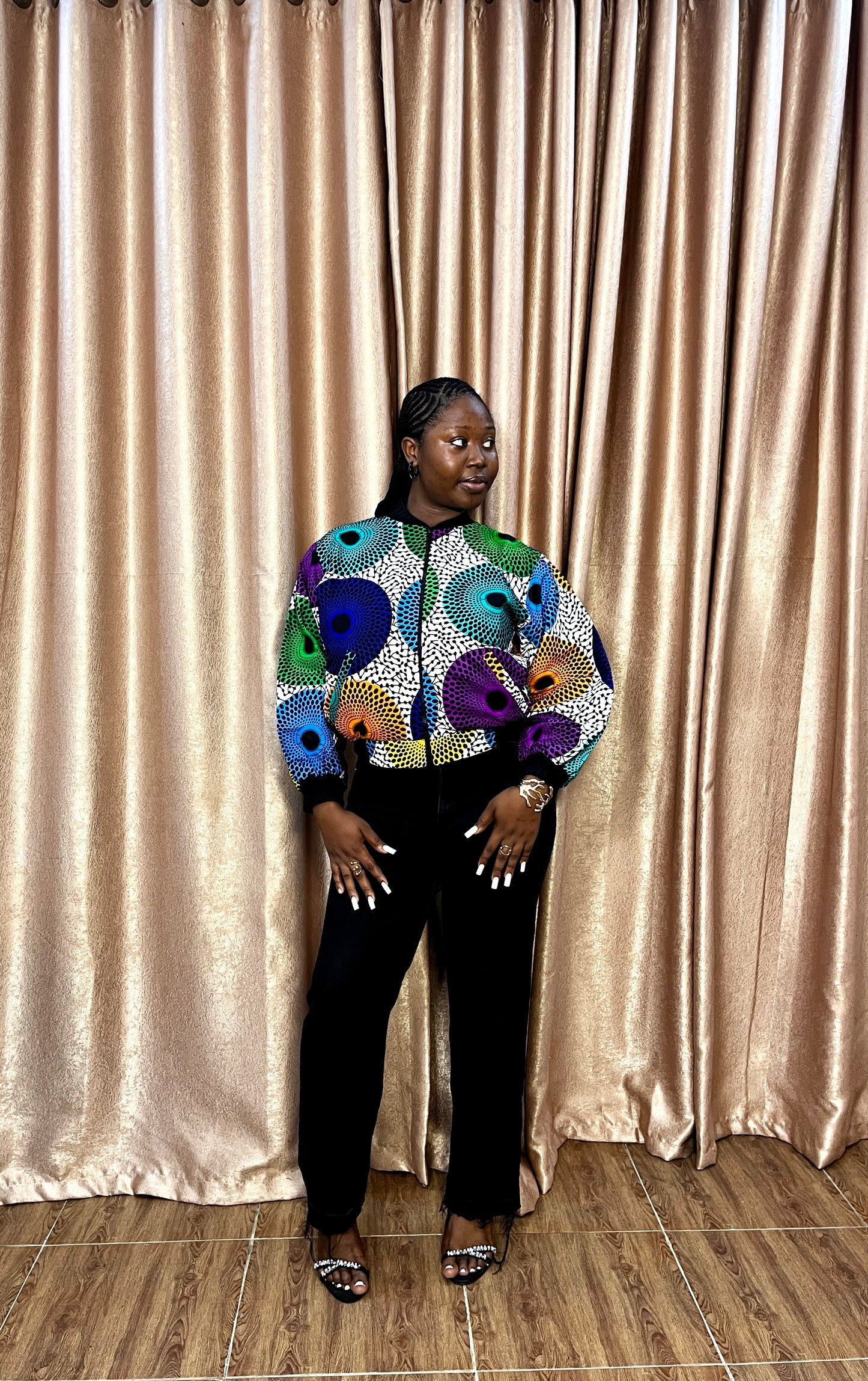 Tolani Ankara Bomber Jacket