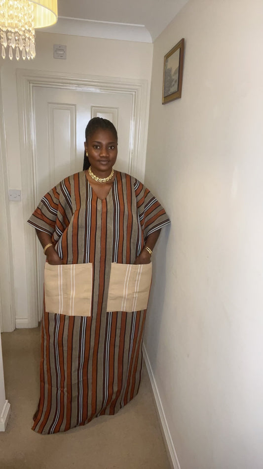 Aduke – Aso Oke Bubu Maxi Kaftan – Luxury African Gown