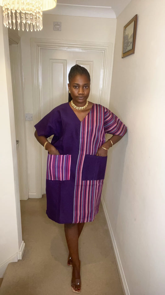 Makena – Aso Oke Bubu Midi Dress