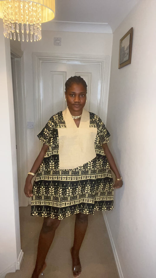 Ajoke – Ankara & Aso Oke Short Dress