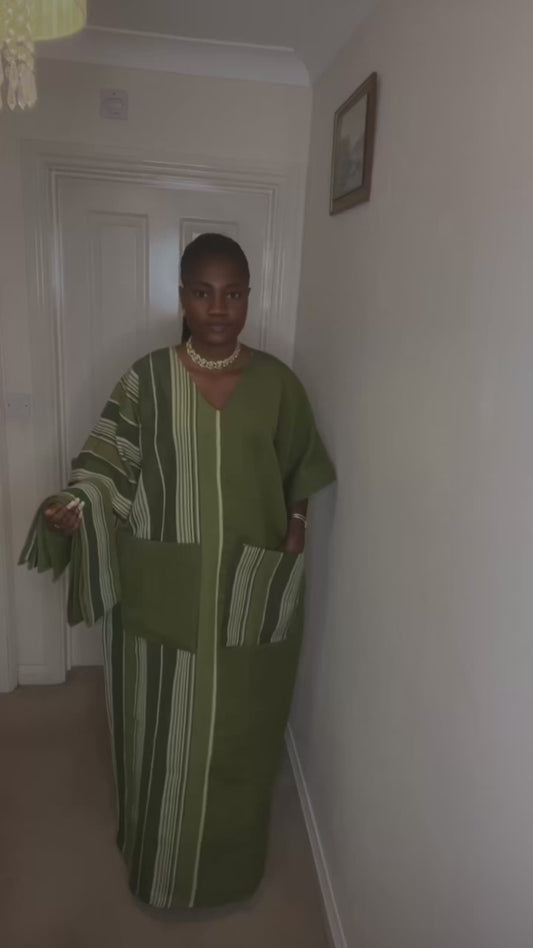 Aduke – Aso Oke Bubu Maxi Kaftan – Luxury African Gown