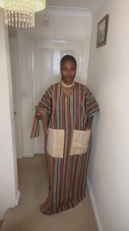 Aduke – Aso Oke Bubu Maxi Kaftan – Luxury African Gown