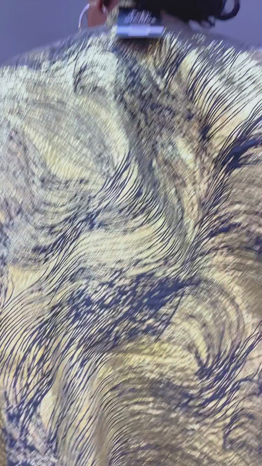 Robe Boubou Luxe Métallisée Or